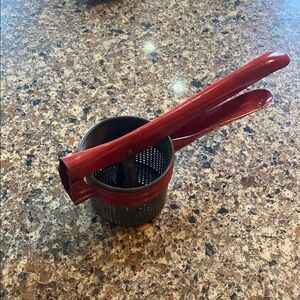 Red Metal Potato Ricer